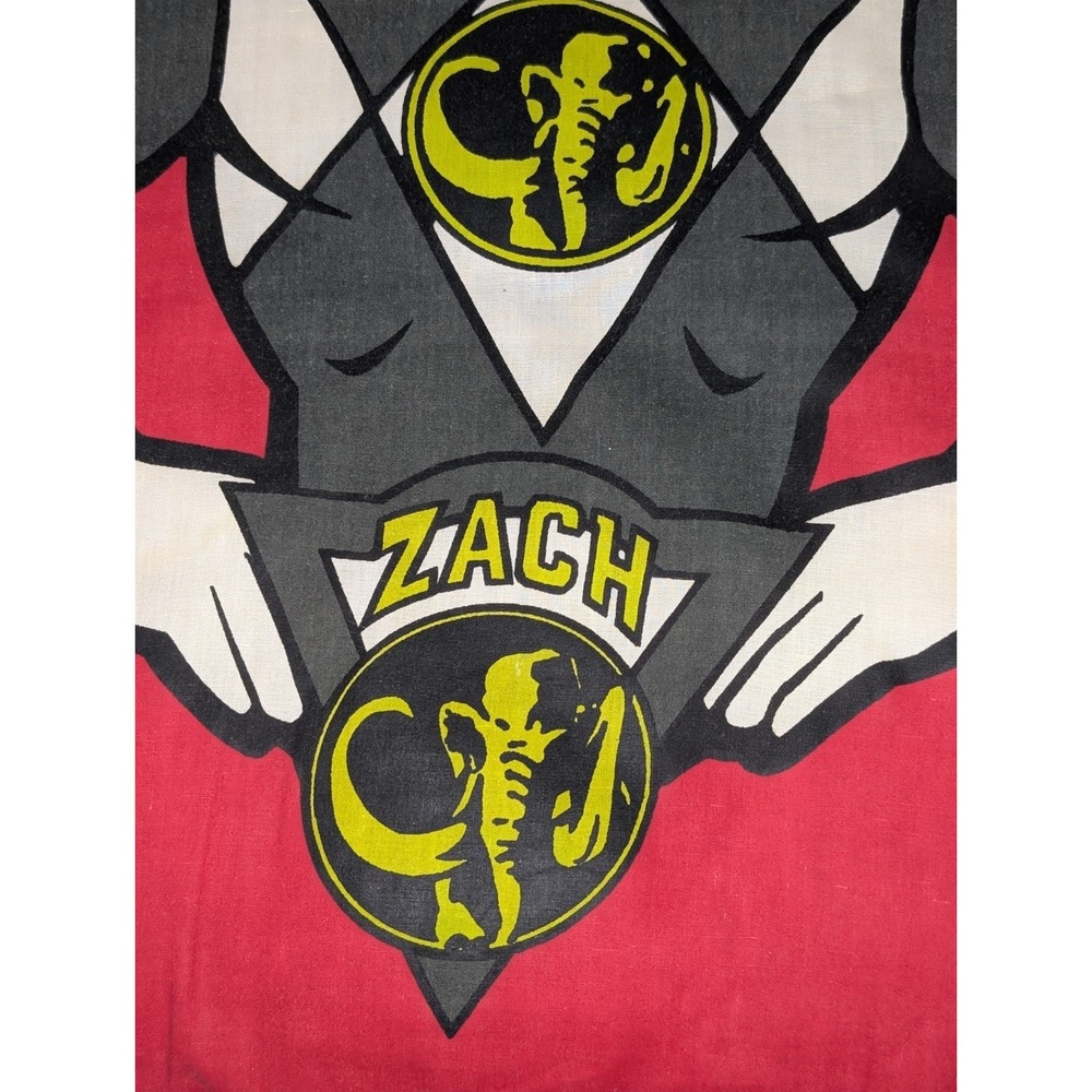 Vintage 1993 Mighty Morphin Power Rangers 18" Throw Pillow Double Sided Zach - Picture 10 of 15